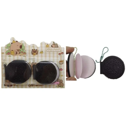 Блокнот 5*4см/64арк. /1602-2/ міні арома 2шт.обклад. силікон "Печиво Капібара"