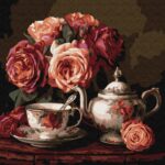 Картина за номерами "Ідейка" /KHO3331/ "Троянди в темряві" 40x40см