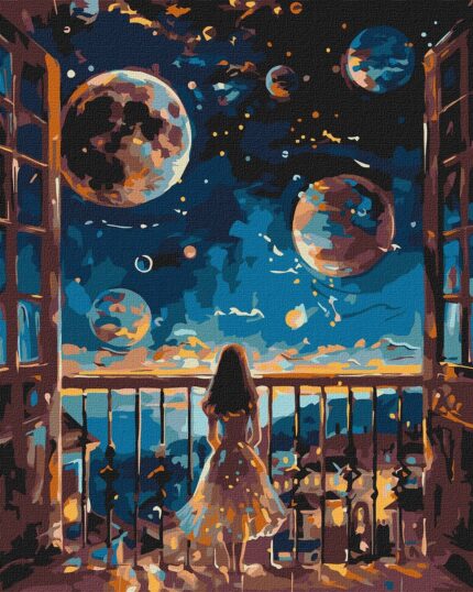 Картина за номерами "Ідейка" /KHO5138/ "Мрійлива ніч" 40х50см