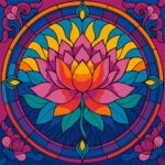 Картина за номерами "Ідейка" /KHO5167/ "Вітраж. Лотос" 30х30см