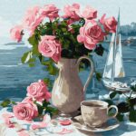 Картина за номерами "Ідейка" /KHO5741/ "Ранкові троянди" 40x40см