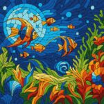 Картина за номерами "Ідейка" /KHO5171/ "Вітраж. Морський світ" 30*30см