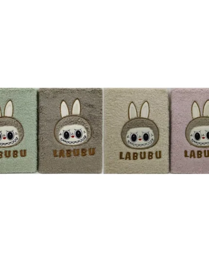 Блокнот А5/80арк. /М-119/ # хутряна обкладинка "Labubu Лабубу-голова"