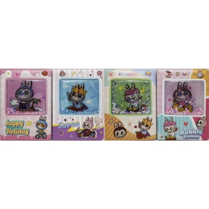 Блокнот А5/96арк. /SC-10-8/ шкір/зам., "Сипкі блискітки-Labubu Лабубу"