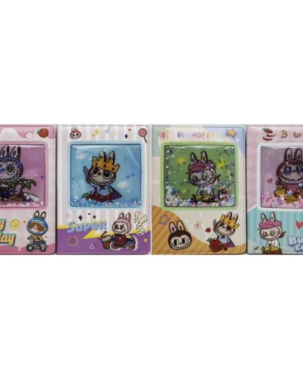 Блокнот А5/96арк. /SC-10-8/ шкір/зам., "Сипкі блискітки-Labubu Лабубу"