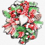 Картина за номерами "Ідейка" /KHO5071/ "Різдвяний вінок" 30*30см