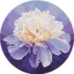 Картина за номерами "Brushme" /RC00074M/ "Ніжна півонія" ø30см