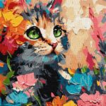 Картина за номерами "Ідейка" /KHO6598/ "Пухнастий котик" 30*40см