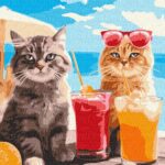 Картина за номерами "Ідейка" /KHO6601/ "Котики на відпочинку" 30*40см
