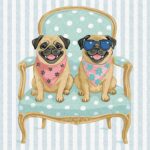 Картина за номерами "Ідейка" /KHO6782/ "Мопси" 40x40см