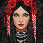 Картина за номерами "Ідейка" /KHO8604/ "Незламна українка" 30х40см