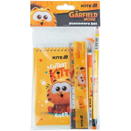 Блокнот А6/48 "Kite" /GF25-S03/ + ручка,олівець,лінійка, 4предмети, Garfield