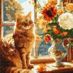 Картина за номерами "Ідейка" /KHO6604/ "Рудий котик" 40*50см