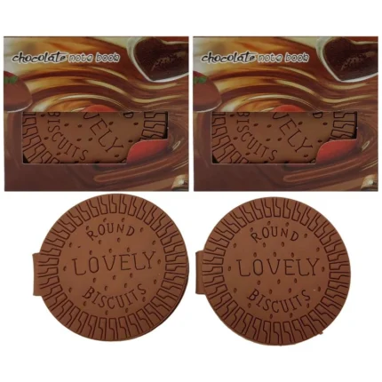 Блокнот 9,5см/80арк. /8019/ арома, обкладинка силікон "Печиво"