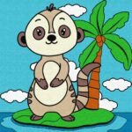 Картина за номерами "Ідейка" /KHO9069/  "Лемур" 25*25см