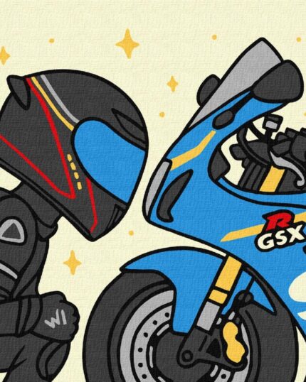 Картина за номерами "Ідейка" /KHO1328/ "Улюблений байк" 25x25см