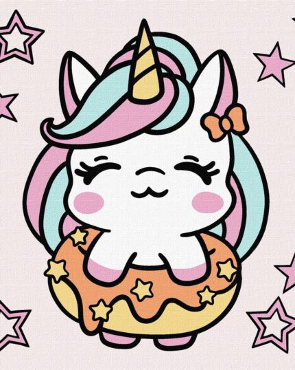 Картина за номерами "Ідейка" /KHO6210/ "Дивовижний єдиноріг" 18*18см