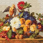 Картина за номерами "Ідейка" /KHO4396/ Тварини, птахи "Обід омелюха" 40*50см