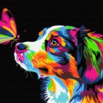 Картина за номерами "Brushme" /BSB0029/ "Кольоровий дотик" Black/мetalic/флуоресцентні 40*50см