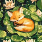 Картина за номерами "Brushme" /KBS0184/ "Спляче лисеня" 30*40см