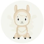 Картина за номерами "Brushme" /RC00007XS/ "Радісна альпака" ø20см