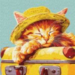 Картина за номерами "Ідейка" /KHO6612/ "Спляче кошеня" 30*40см