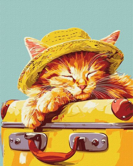 Картина за номерами "Ідейка" /KHO6612/ "Спляче кошеня" 30*40см