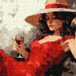 Картина за номерами "Ідейка" /KHO8358/ "Дівчина в капелюсі" 40*50см