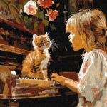 Картина за номерами "Ідейка" /KHO8470/  "Співочий дует" 30*40см