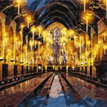 Картина за номерами "Ідейка" /KHO5233/ "Harry Potter: Велика зала з фарбами металік" 40*50см