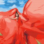 Картина за номерами "Brushme" /BS37565/ "Жінка в червоному"  40*50см