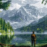 Картина за номерами "Ідейка" /KHO2902/ "Гірський краєвид" 40х50см