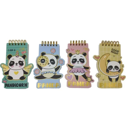 Блокнот 9*13см/60арк /SC-9-4/ на спіралі фігурний "Панда"