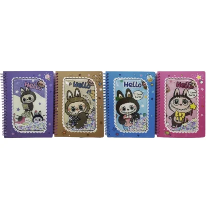 Блокнот А5/60арк. /32К-105/ на спіралі "Сипучі кульки-Labubu Лабубу"