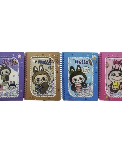 Блокнот А5/60арк. /32К-105/ на спіралі "Сипучі кульки-Labubu Лабубу"