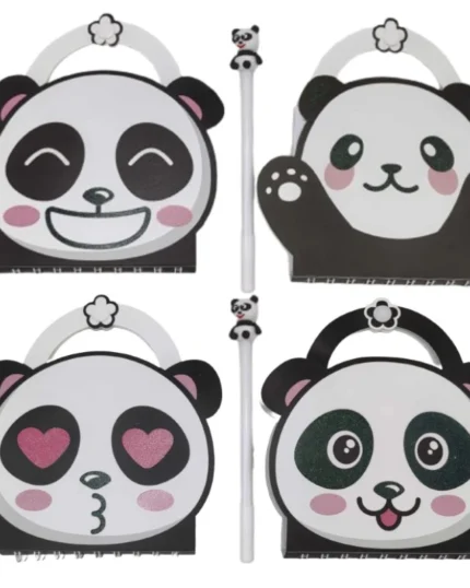 Блокнот 16*17см/100арк. /301-4/ на спіралі з ручкою "Панда"