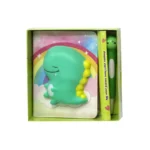 Блокнот 13*18см/100арк "WB" /6076/ зі сквішем, кольорові аркуші + ручка сквіш "Динозавр"