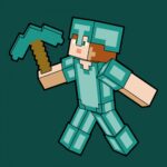 Картина за номерами "SANTI" /955027/ "Minecraft. Алекс в алмазній броні", 25*25см, полотно кольорове