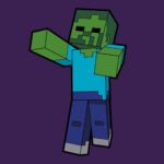 Картина за номерами "SANTI" /955026/ "Minecraft. Зомбі", 25*25см, полотно кольорове