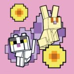 Картина за номерами "SANTI" /955470/ "Minecraft. Кролик та котик", 25*25см