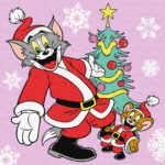 Картина за номерами "Tom and Jerry: біля ялинки" 25*25см "Ідейка" (KHO6858)