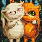 Картина за номерами "Brushme" /BS54086/ "Котики Близнюки" 40*50см