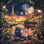 Картина за номерами "Ідейка" /KHO3669/ "Салюти Парижу" 40*40см