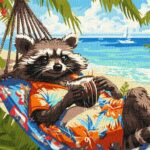 Картина за номерами "Ідейка" /KHO6652/ "Тропічний відпочинок" 30*40см