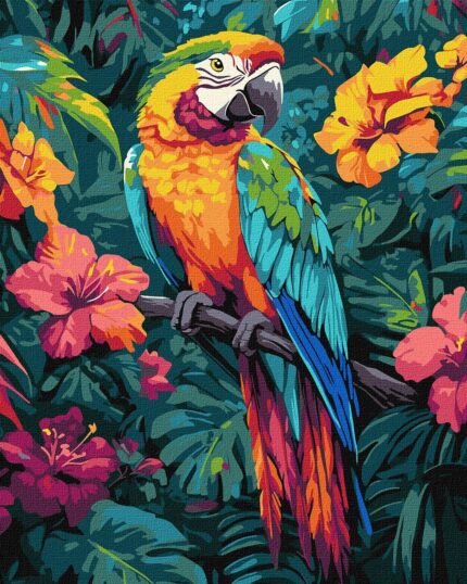 Картина за номерами "Ідейка" /KHO6675/ "Тропічний птах" 30*40см