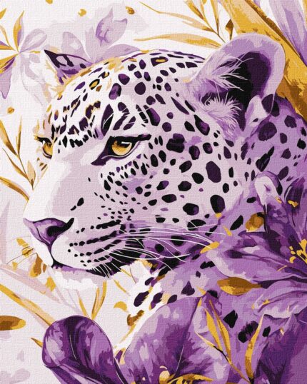 Картина за номерами "Ідейка" /KHO6728/ "Лілова хижачка з фарбами металiк extra" 30*40см