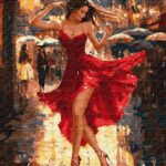 Картина за номерами "Ідейка" /KHO8498/ "Танець під дощем" 40*50см