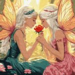 Картина за номерами "Ідейка" /KHO8575/ "Феї серед квітів" 30*40см