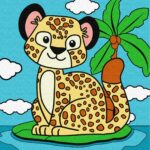 Картина за номерами "Ідейка" /KHO9070/ "Гепард" 25*25см