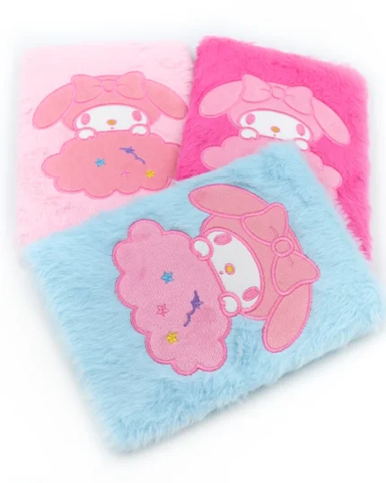 Блокнот А5/80арк "JO" /DSCN2180/ пухнастий "My Melody Kuromi Куромі"